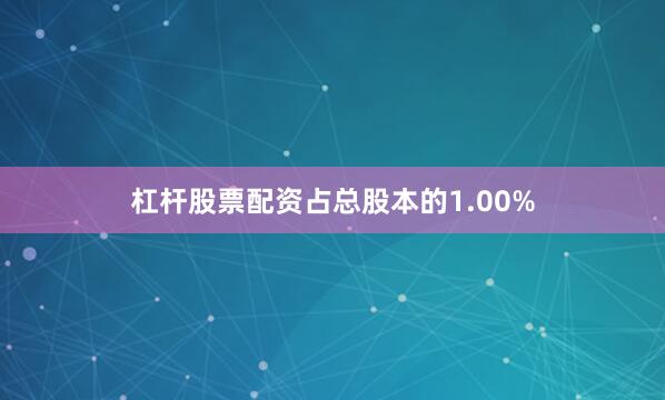 杠杆股票配资占总股本的1.00%